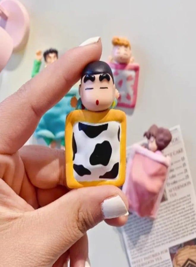 FUNFOB Shinchan Action Figure | Shin chan Figurine Cartoon Figures Toys for Boys & Girls PVC Multicolour (Shinchan Family Shiro Set) - Image 4